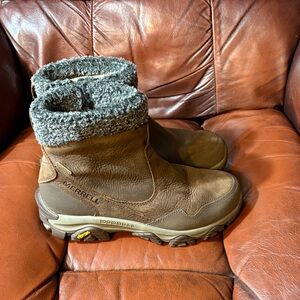 Merrell Woman’s Brown Leather Snow/Hiking Boots. Size 8.5. Excellent Condition